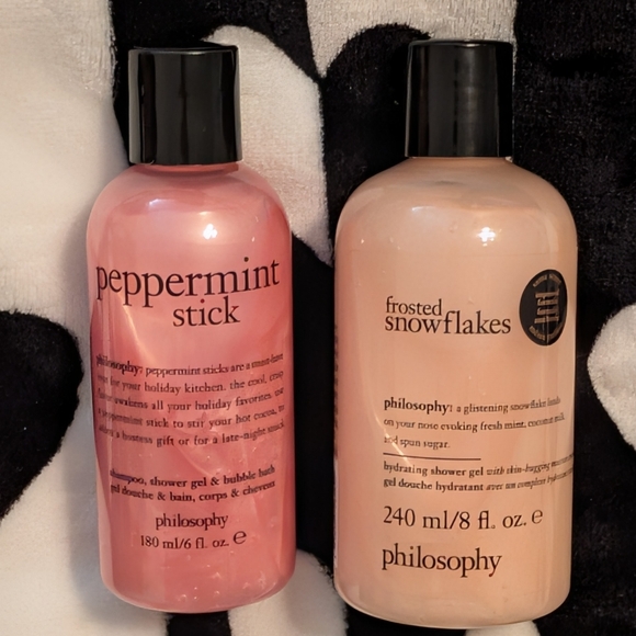 Philosophy Other - Peppermint Stick 6oz Frosted Snowflakes Shower Gel 8oz Philosophy Bundle 🆕